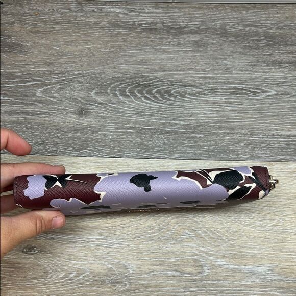 4878-4 Kate Spade Lavender and Maroon Floral Wallet - Picture 3 of 12